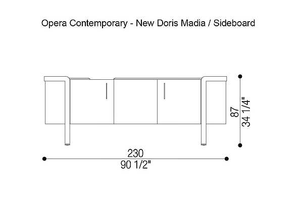 Деревянный боковой шкаф OPERA CONTEMPORARY Doris 41099 фабрика OPERA CONTEMPORARY из Италии. Фото №4