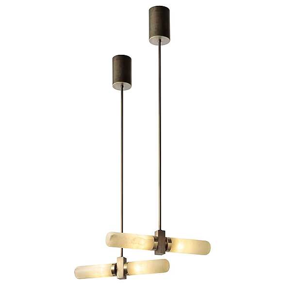 Подвеска из полированной латуни с деталями из натуральной латуни и алебастра ручной работы  SIGMA L2  7303 фабрика SIGMA L2 из Италии. Фото №2