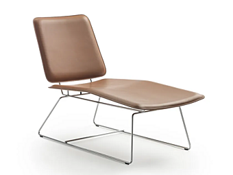 Шезлонг из кожи с мягкой спинкой FLEXFORM Echoes S H фабрика FLEXFORM из Италии
