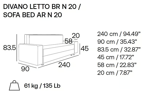 Диван-кровать с тканевой обивкой MAJI Adrenalina MAJIDivano letto br N фабрика ADRENALINA из Италии. Фото №6