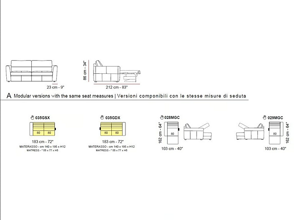 Секционный диван-кровать из ткани Amalfi Marinelli Home Amalfi M1270 фабрика Marinelli Home из Италии. Фото №4