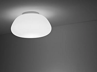 Стеклянная потолочная лампа Fabbian Lumi Poga фабрика Fabbian из Италии