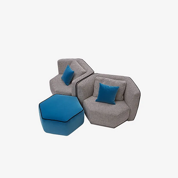 Кресло с обивкой из ткани Cementina Softhouse фабрика SOFTHOUSE из Италии. Фото №2