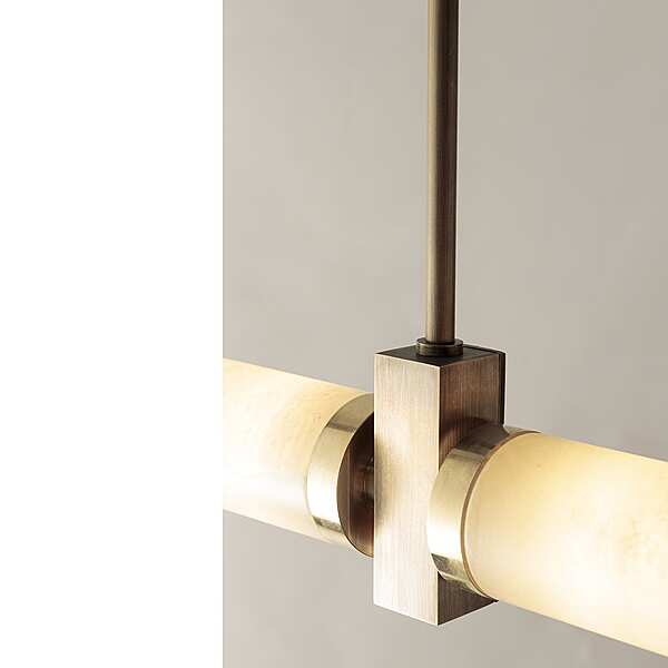 Подвеска из полированной латуни с деталями из натуральной латуни и алебастра ручной работы  SIGMA L2  7303 фабрика SIGMA L2 из Италии. Фото №5