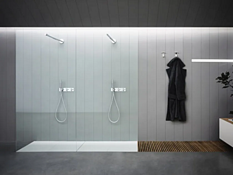 Душевая кабина с плоским поддоном из стекла AGAPE CRYSTAL фабрика Agape из Италии