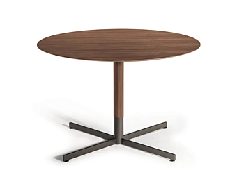 Круглый барный стол из ореха POLTRONA FRAU Bob Bistrot фабрика POLTRONA FRAU из Италии