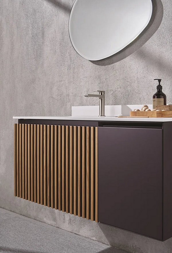Настенная ванная тумба из дуба с дверцами Gaia Mobili Garden фабрика GAIA из Италии. Фото №2
