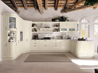 Деревянная кухня с ручками LUBE CUCINE Agnese