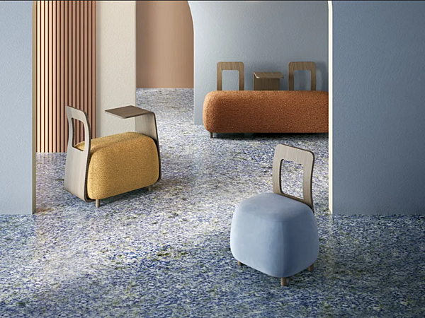 Обитая скамья с мягкой спинкой INNOVA Imbottiti Vice Versa Big Bench фабрика Innova Imbottiti из Италии. Фото №5