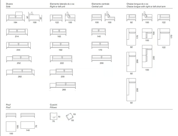 Секционный кожаный диван с мягкой спинкой и шезлонгом GYFORM Planet фабрика Gyform из Италии. Фото №9