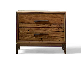 Прикроватная тумбочка из ореха с ящиками DALE Velo M 133 фабрика DALE из Италии