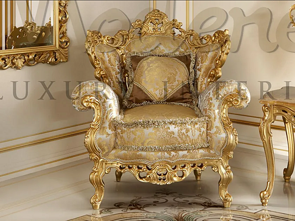 Кресло с подлокотниками из ткани Modenese Luxury Interiors  15420 фабрика MODENESE GASTONE из Италии. Фото №1