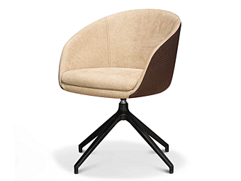 Кресло с обитой спинкой на основании из дерева FORMITALIA Seoul фабрика FORMITALIA из Италии