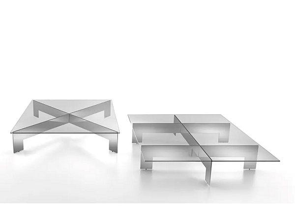 Столик для кофе из стекла и стали F.lli ORSENIGO Bridge  фабрика ORSENIGO из Италии. Фото №1