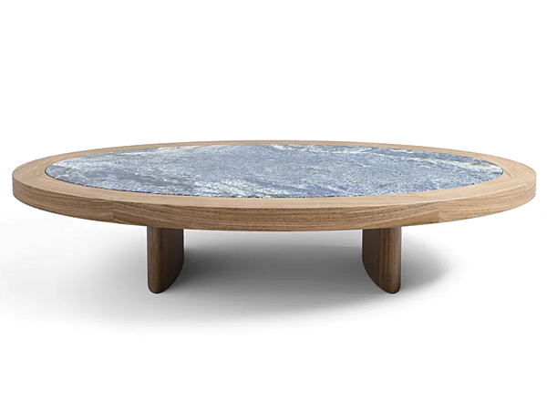 Овальный кофейный стол из дерева и стекла коллекции CASSINA Monta фабрика CASSINA из Италии. Фото №2