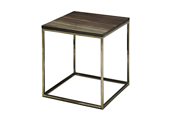 Высокий боковой стол из камня и металла Pablo Black Tie PABS01 фабрика Black Tie из Италии