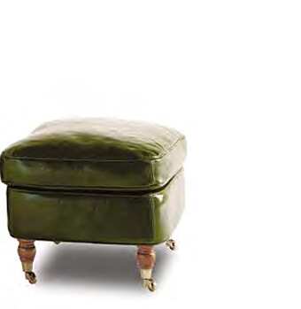 Пуф с мягкой обивкой из кожи BAXTER Charlotte
