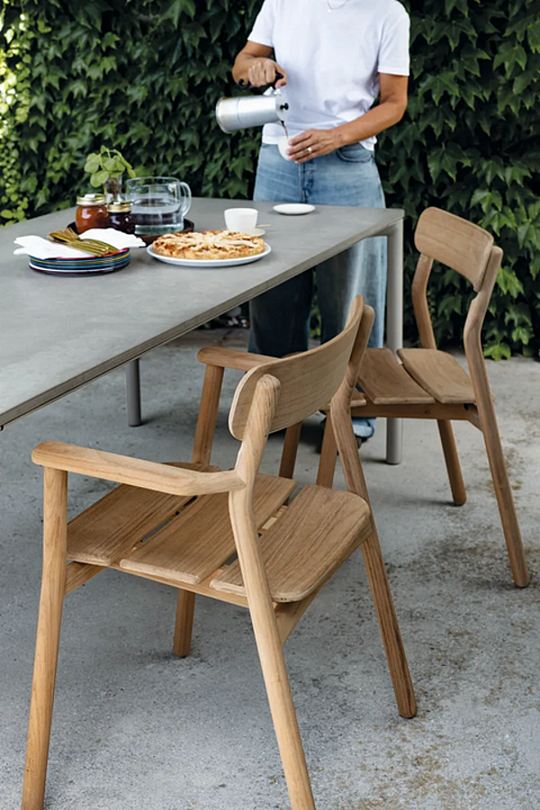 Кресло для сада из тика Kristalia Stria 05STR01 фабрика Kristalia из Италии. Фото №7