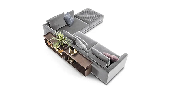 Секционный диван с тканевой обивкой Frigerio Miller 15715 фабрика Frigerio из Италии. Фото №4