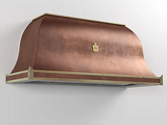 Кухонная вытяжка настенного монтажа из меди с интегрированным освещением Officine Gullo CPP025 CPP025 фабрика Officine Gullo из Италии