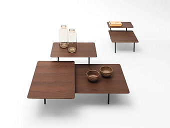 Многоуровневый деревянный садовый боковой столик PAOLA LENTI Ensemble B206B