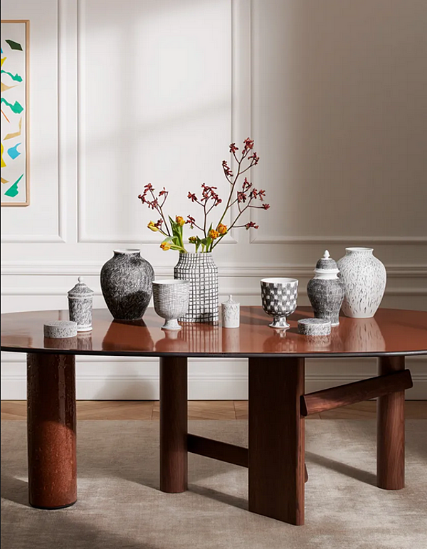 Ковёр ручной работы из вискозы и хлопка CASSINA ARAL фабрика CASSINA из Италии. Фото №5