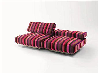Модульное бархатное кресло с мягкой спинкой PAOLA LENTI Agio B126AA фабрика PAOLA LENTI из Италии