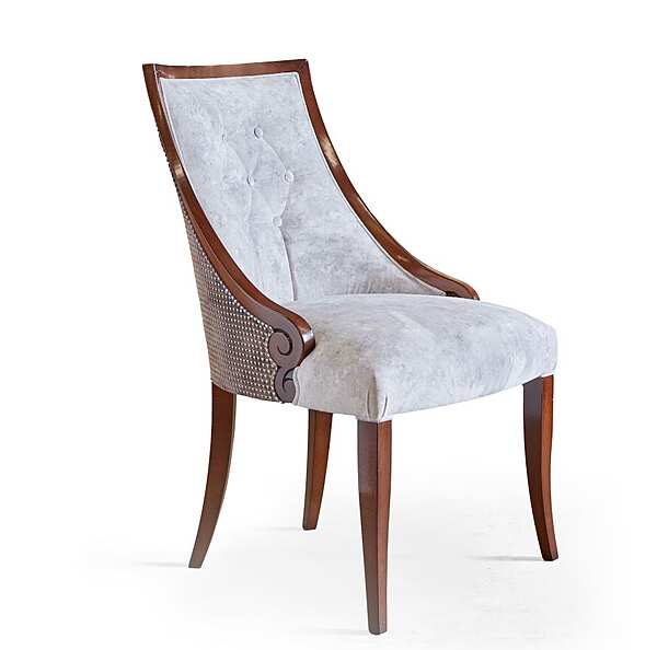 Стул из массива дерева с мягкой обивкой DECORA ( LCI STILE) N070C фабрика DECORA ( LCI STILE) из Италии. Фото №1
