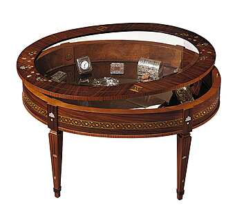 Овальный кофейный стол из дерева CARPANELLI Bacheca  T596 фабрика CARPANELLI из Италии