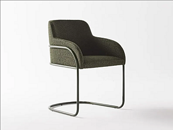 Кресло с обитой спинкой из ткани Nube Italia Stream