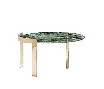 Кофейный столик круглой формы с мраморной столешницей и металлическими ножками OPERA CONTEMPORARY Brian 45182