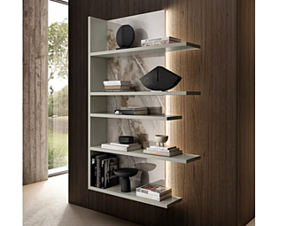 Подвесная деревянная книжная полка с подсветкой LAGO Pentagram 1451