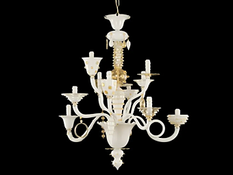 Люстра из ручного blown glass  Goblin бренд MULTIFORME L1075-10-WCK фабрика MULTIFORME из Италии