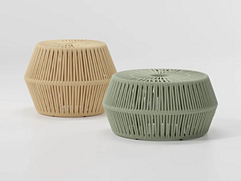 Круглый садовый пуф из ткани Zigzag KETTAL KS5701600