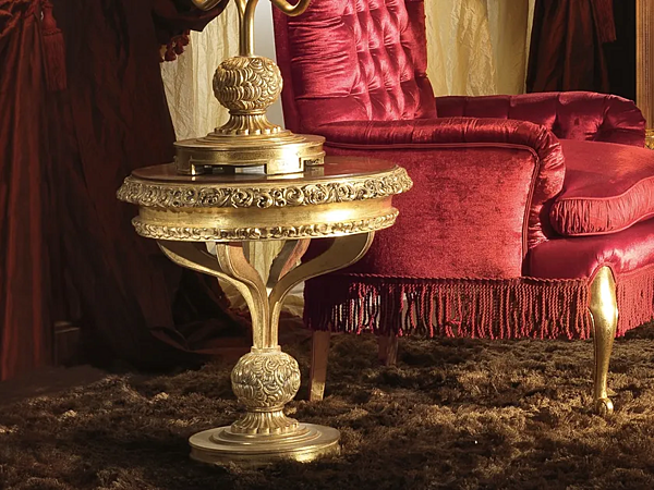 Круглый кофейный стол из дерева A.R.ARREDAMENTI SRL Royal 716 фабрика A.R.ARREDAMENTI SRL из Италии. Фото №1