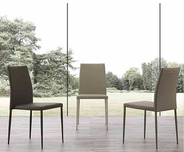 Стул из массива дерева, металла и эко-кожи ARREX A220 фабрика ARREX из Италии. Фото №1