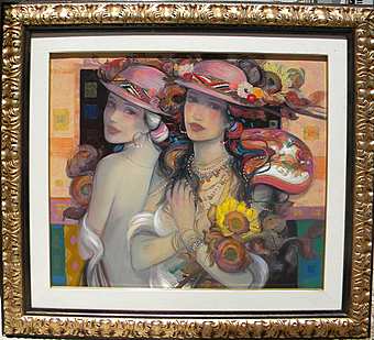 Картина итальянского живописца холст, масло art. 9E Девушки Картина итальянского живописца холст, масло art. 9E Девушки фабрика из Италии