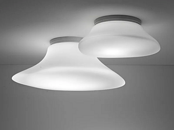 Потолочная лампа из стекла с галогеновым и флуоресцентным освещением Fabbian Lumi Mycena фабрика Fabbian из Италии