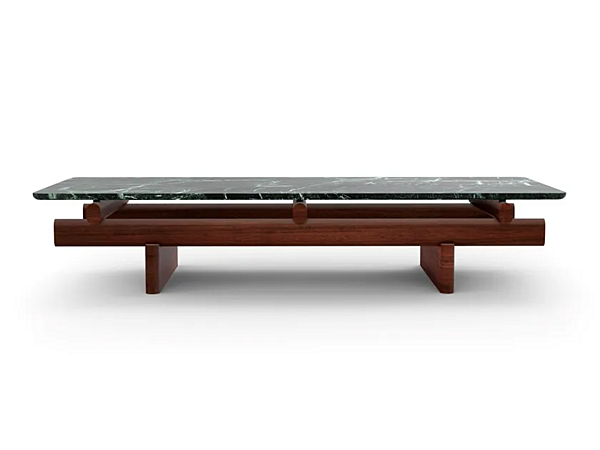 Низкий прямоугольный кофейный стол из мрамора CASSINA SENGU фабрика CASSINA из Италии. Фото №4