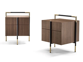 Прикроватная тумбочка из фанеры с ящиками Frigerio Kevin 16622F фабрика Frigerio из Италии