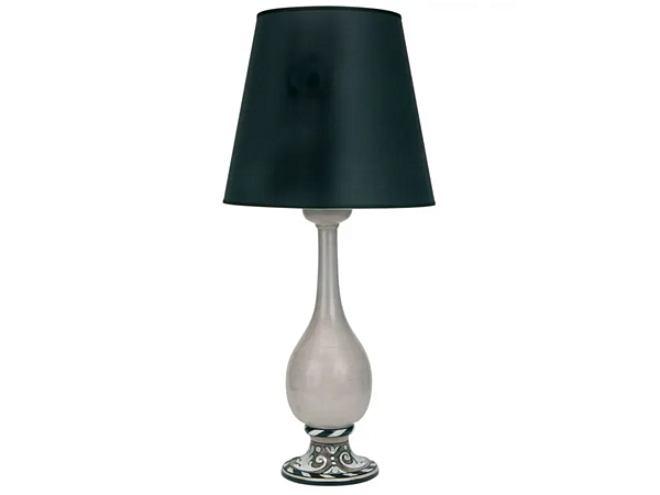 Настольная лампа из керамики ручной работы Barocco L_Antica Deruta BA/1135/L/55 фабрика L'Antica Deruta из Италии. Фото №1