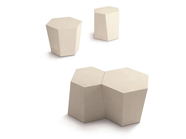 Кофейный столик из камня с шестигранной столешницей Lecce от Casamania & Horm фабрика Casamania & HORM из Италии. Фото №5