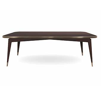 Стол обеденный из массива дерева с хромированной отделкой DECORA ( LCI STILE) M0122 фабрика DECORA ( LCI STILE) из Италии