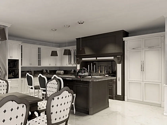 Кухня с островом из дерева Lago Michigan Martini Interiors Кухня с островом из дерева Lago Michigan Martini Interiors фабрика MARTINI INTERIORS из Италии