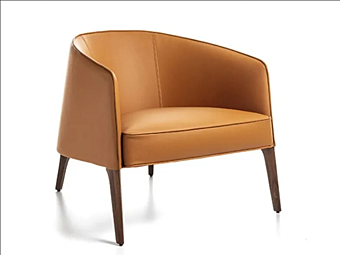 Кресло с подлокотниками из кожи Frigerio  Jackie 11504 фабрика Frigerio из Италии