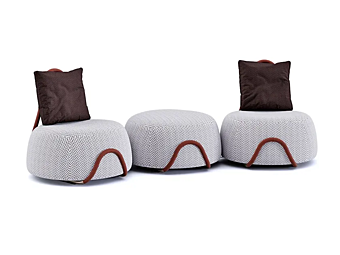 Модульный садовый диван из ткани PAOLO CASTELLI Babou System