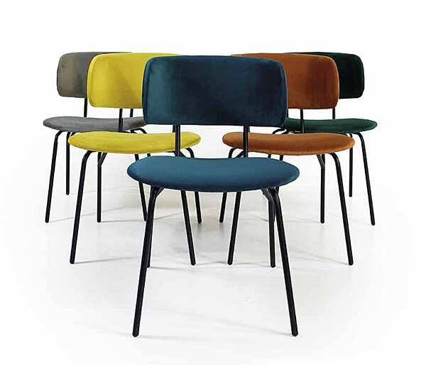 Стул из массива дерева, металла и текстиля ARREX A382 фабрика ARREX из Италии. Фото №1