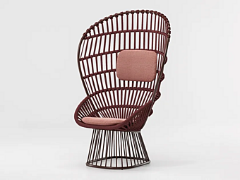 Кресло с мягкой спинкой из текстиля KETTAL CALA KS2700600 фабрика KETTAL из Италии