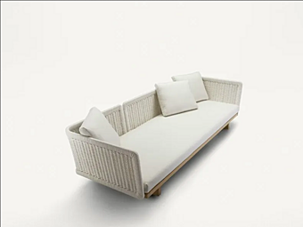 Диван на три места с мягкой спинкой из ткани PAOLA LENTI Sabi B39B