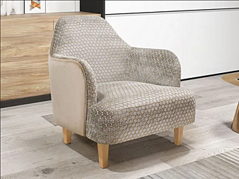 Кресло с подлокотниками из бархата MitoHome Greta